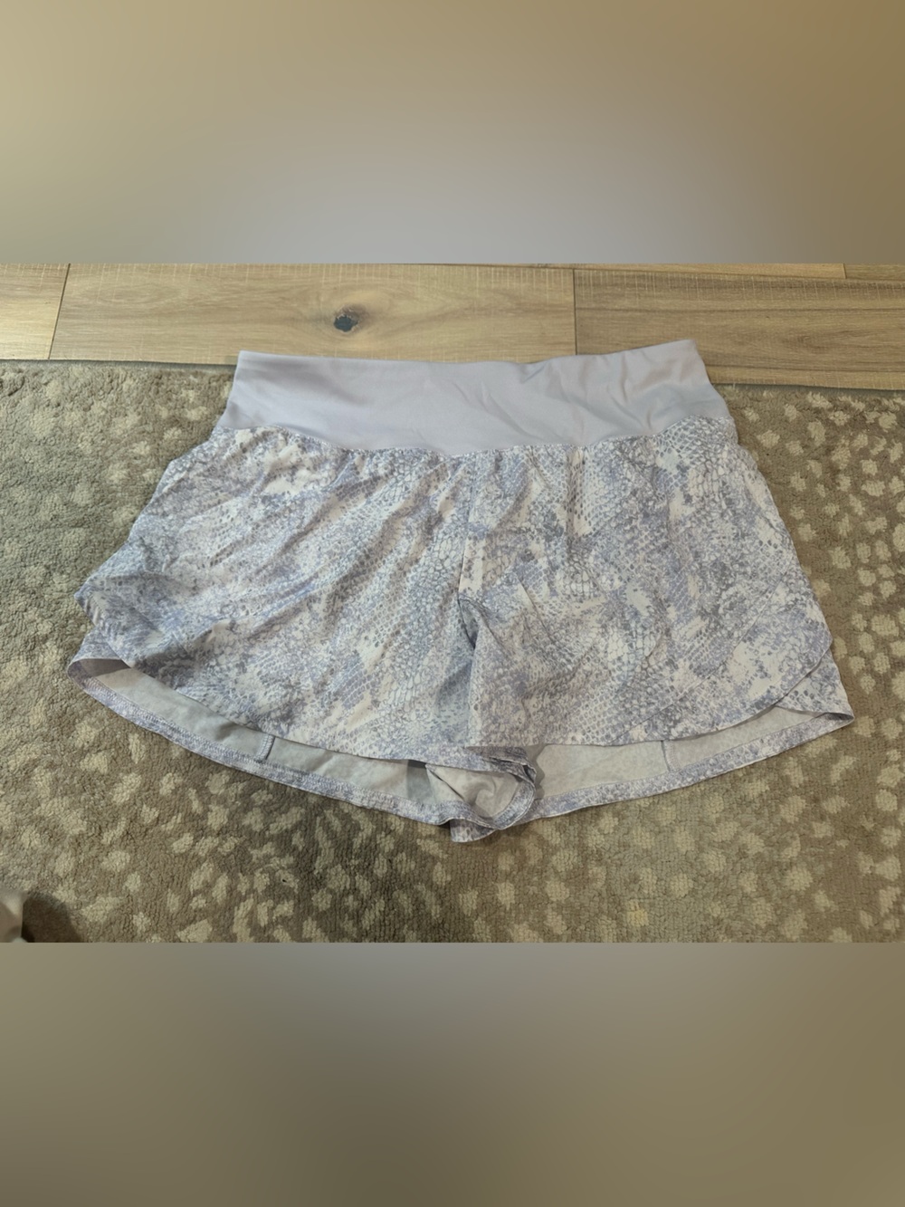 Light Gray Snake Print Skirt